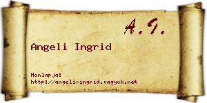 Angeli Ingrid névjegykártya